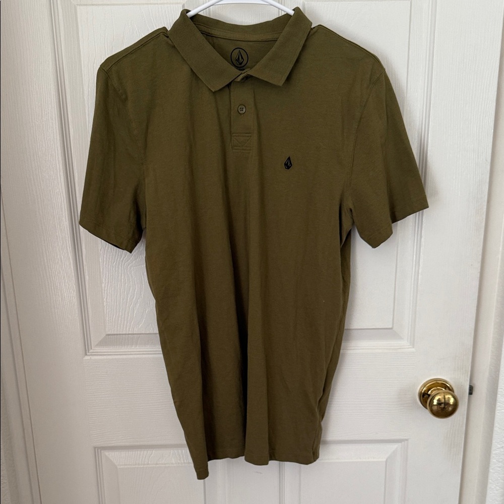Volcom Men's Olive Polo Shirt